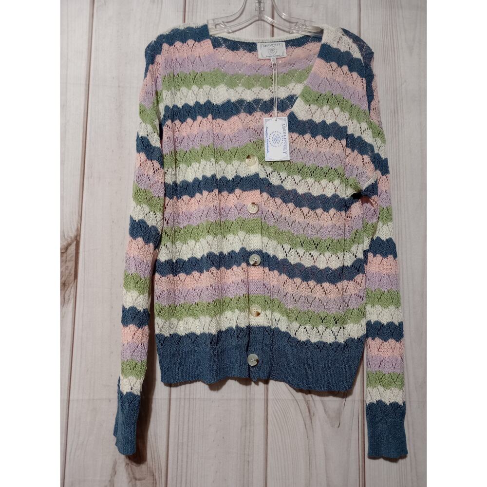 Absolutely Crochet Knit Cardigan Sweater - Size‎ Medium